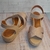 Sandália Anabela Tramada Valentina Cream - comprar online