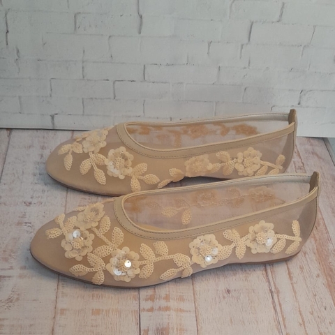 Sapatilha Transparente Valentina New Cream