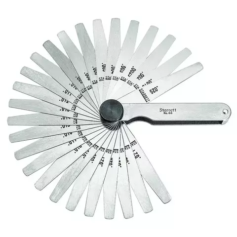 CALIBRADOR DE FOLGA 26 LAMINAS COMP. 77MM (3") - [0,0015" - 0,025"] - 66