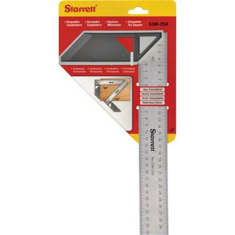 ESQUADRO DE ACO INOX CABO ALUMINIO - 10" - K53M-250-S