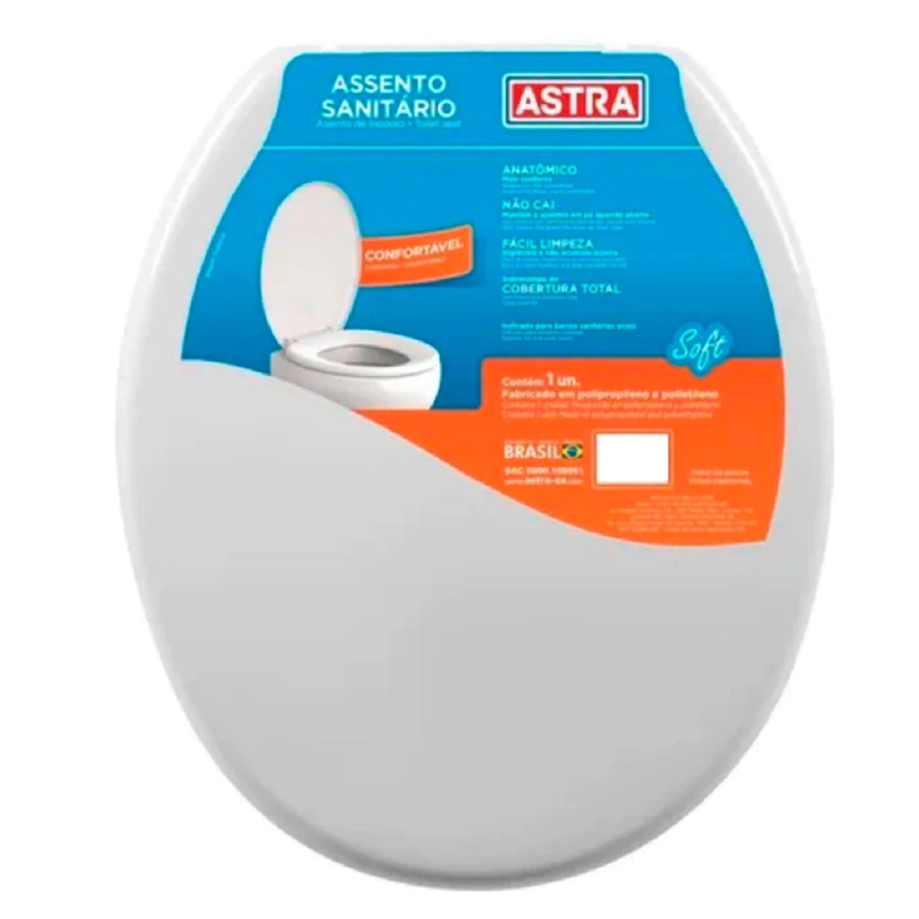 ASIENTO INODORO OVALADO UNIVERSAL SOPLADO ASTRA TPJ/AS*BR1 BLANCO