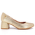 Sapato Feminino Scarpin Usaflex Salto Bloco Em Couro AK0301