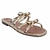 Sandalia Fem. Rasteira Slide Laço No Cabedal Moleca 5435548