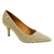 Scarpin Tela Shine Paris Gliter Salto Médio Vizzano 1185702