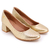 Sapato Feminino Scarpin Usaflex Salto Bloco Em Couro AK0301 - comprar online