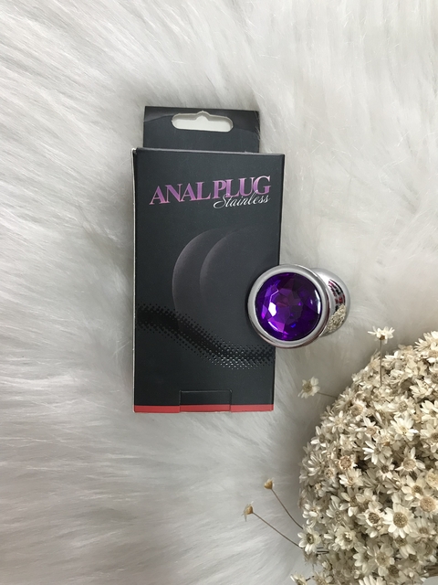 PLUG ANAL TAMANHO GRANDE PEDRA REDONDA (7072)