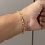 PULSEIRA ELO BAIANO FECHO TRADICIONAL- (3mm) 21cm - BANHADO A OURO 18K - comprar online
