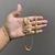 Corrente 60cm Groumet dupla 5m + Pingente São Jorge 4D - Banhado a Ouro 18K - comprar online