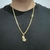 Corrente 60cm Groumet dupla 5mm + Pingente Mão e terço - Banhado a Ouro 18K - comprar online