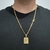 Corrente 60cm Groumet dupla 5mm + Pingente plaquinha letra - Banhado a Ouro 18K - loja online