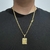 Corrente 60cm Groumet dupla 5mm + Pingente plaquinha letra - Banhado a Ouro 18K - loja online