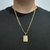 Corrente 60cm Groumet dupla 5mm + Pingente plaquinha letra - Banhado a Ouro 18K na internet