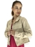 Jaqueta Cropped de Sarja - Areia