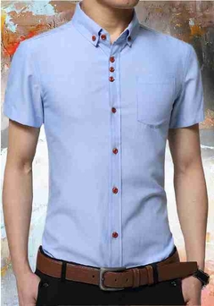 Camisa Slim Fit Manga Corta