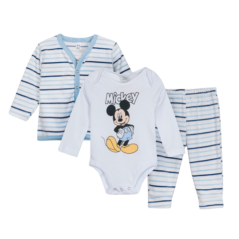 AJUAR DE MICKEY BODY + PANTALON + CAMPERA + CAJITA