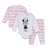 AJUAR DE MINNIE BODY + PANTALON + CAMPERA + CAJITA
