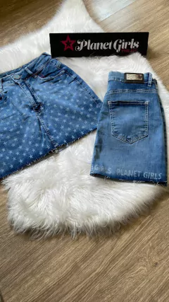 Saia jeans estrela Planet girls na internet