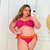 Biquíni FAIXA Estampa Rosa/Laranja - loja online