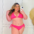 Biquíni cortininha DUPLA FACE Pink/Laranja na internet