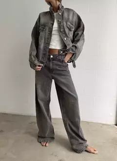 JACKET DENIM GREY OVER - comprar online