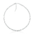 Choker fita espelhada ródio branco