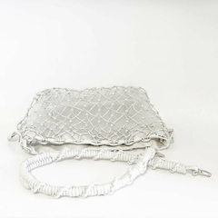 Bolsa Tramas Pearl de Couro Off White M - Conceito Modas