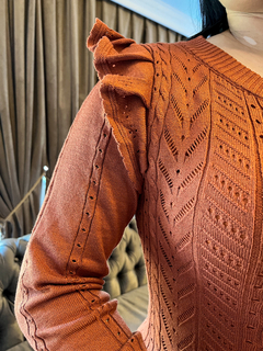 Vestido Luxo - Terracota Tam Único (36-44) na internet