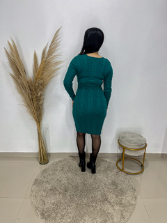 Vestido Trançado - Azul Petróleo Tam Único - comprar online