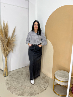 Saia Jeans Djully - Preto Tam 36 ao 44