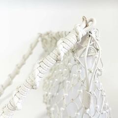 Bolsa Tramas Pearl de Couro Off White M - Conceito Modas