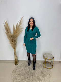 Vestido Trançado - Azul Petróleo Tam Único - comprar online