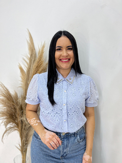 Saia Jeans Brilho Mirela - comprar online