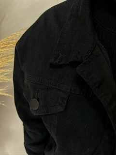 Jaqueta Jeans Preta Carina Plus - Conceito Modas