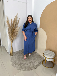 Chemise Luísa - Azul - Tam G2 - Conceito Modas