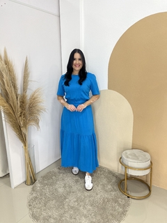 Vestido Angélica - Azul Tam GG (46) na internet