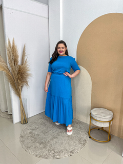 Vestido Angélica - Azul Tam GG (46) - comprar online