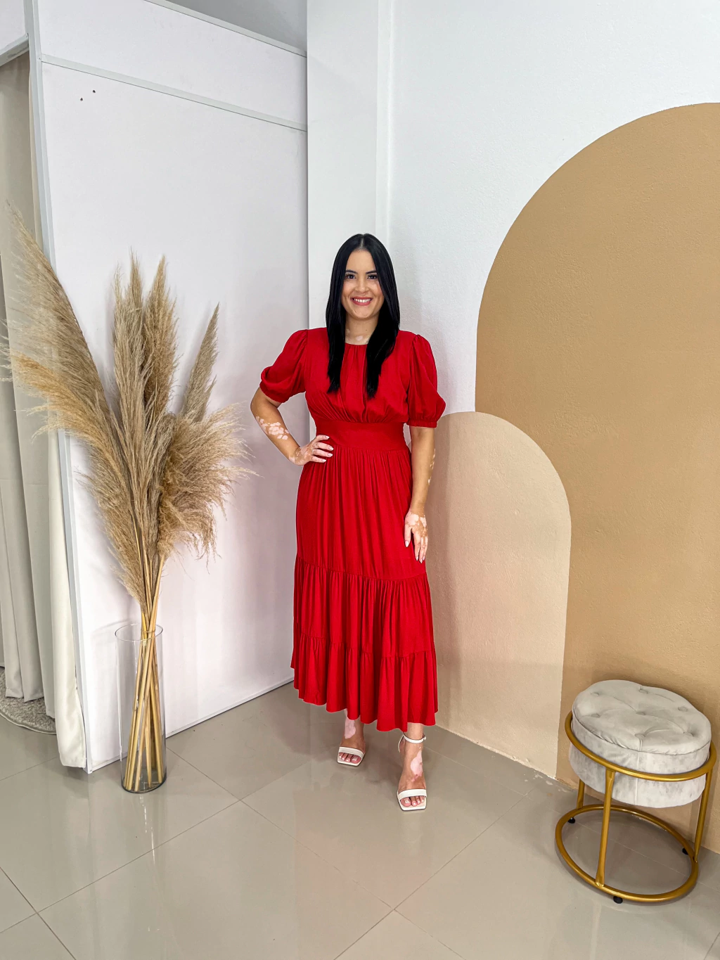 Vestido Paola - Vermelho Tam Único (36 ao 42/44)