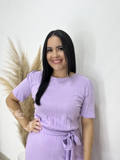 Vestido Angélica - Lilás Tam P (38/40) - Conceito Modas