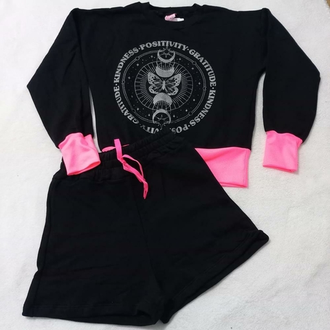 Conjunto Menina Moletom Positivity Tamanho 12