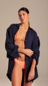 Chemise azul marinho (Curta)