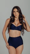 Hot pants Paqueta azul marinho