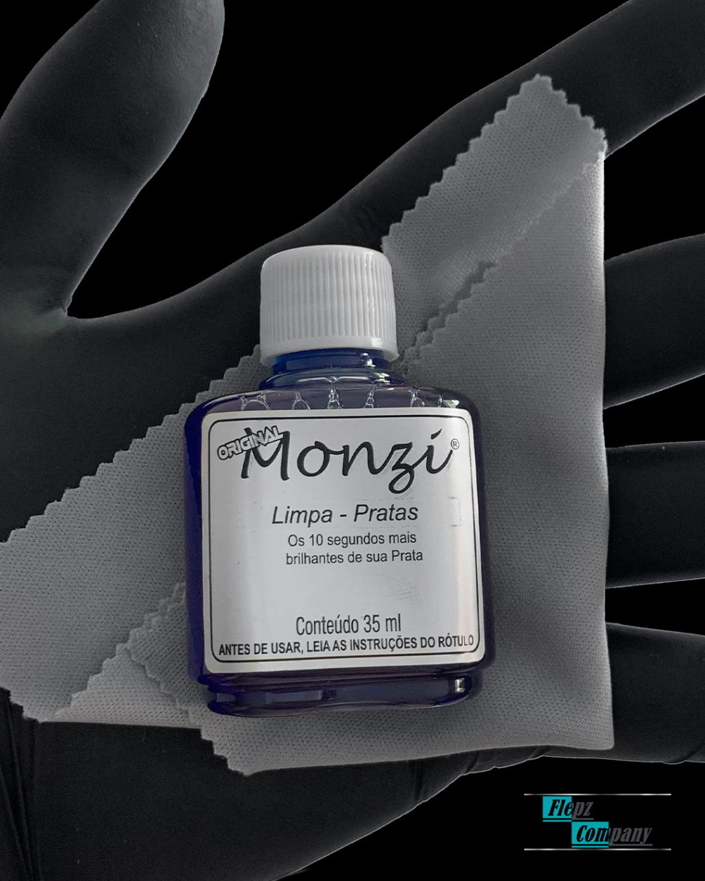 Monzi Limpa Prata 35ml & Flanela Mágica