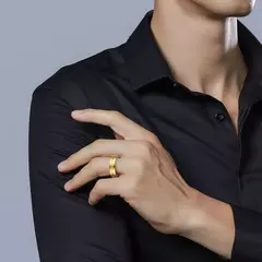 Par de alianças em Tungstenio 10 milesimos de ouro 18kl por PVD Premium. - Itungstenio