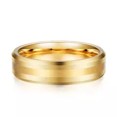 Imagem do Par de alianças em Tungstenio 10 milesimos de ouro 18kl por PVD Premium.
