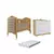 Quarto Bebe Berço e Cômoda MDF Canto Dorabelly +Colchão e Capitonê