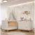 Imagem do Quarto Bebe Berço e Cômoda MDF Dorabelly Bis com Colchão
