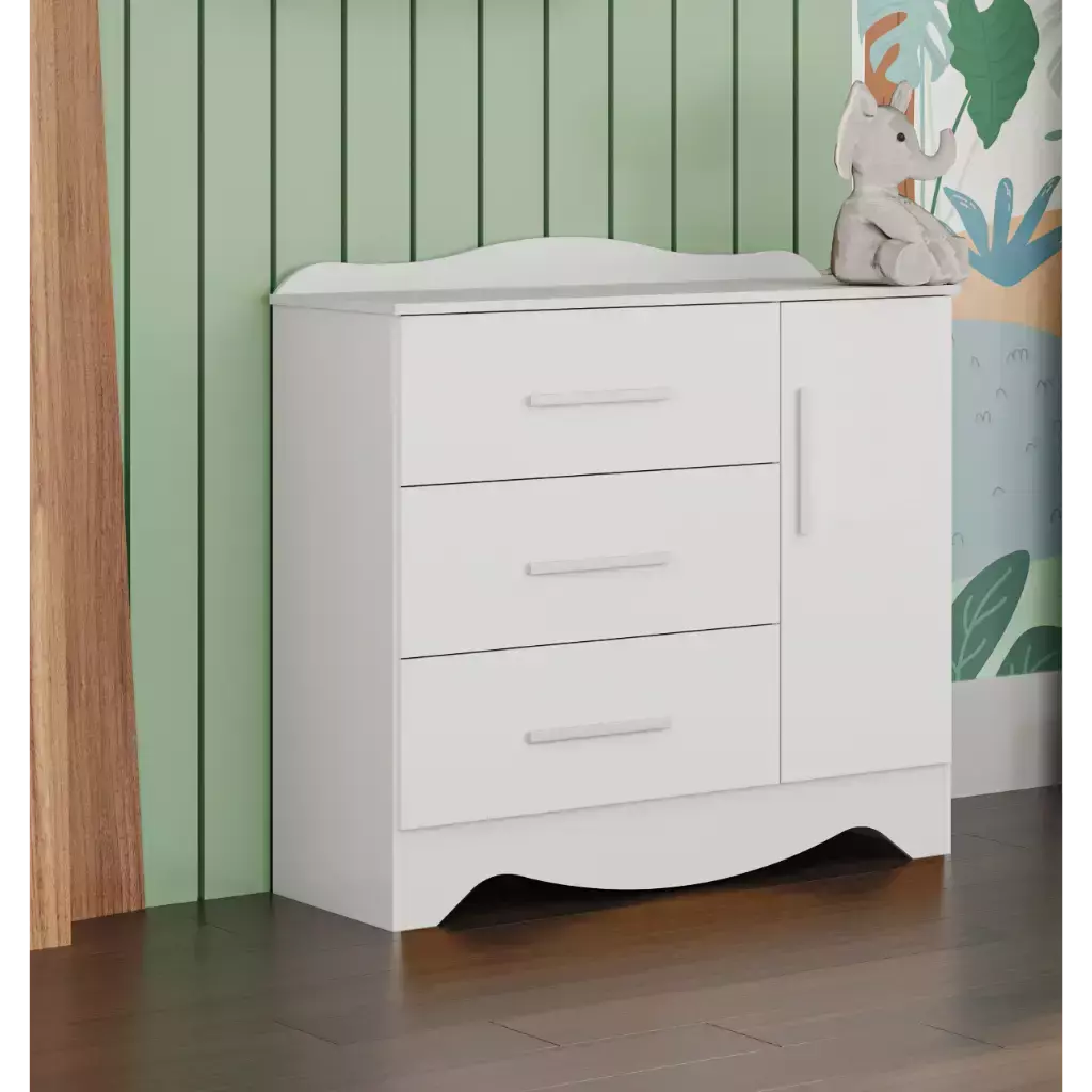 Comoda Bebe Moveis Peroba Clara Provençal Ls MDF