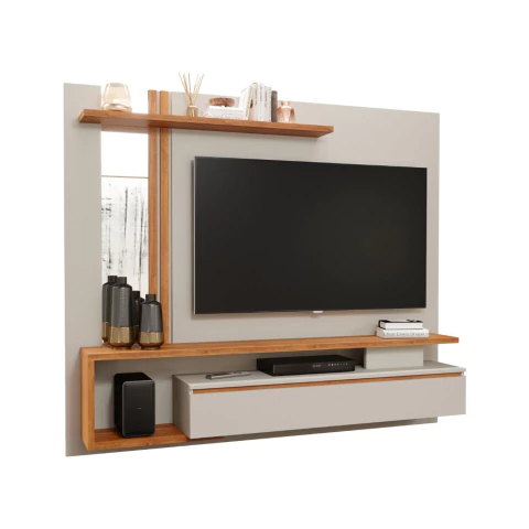 Painel para TV até 65 Polegadas Treviso com Prateleira Nicho