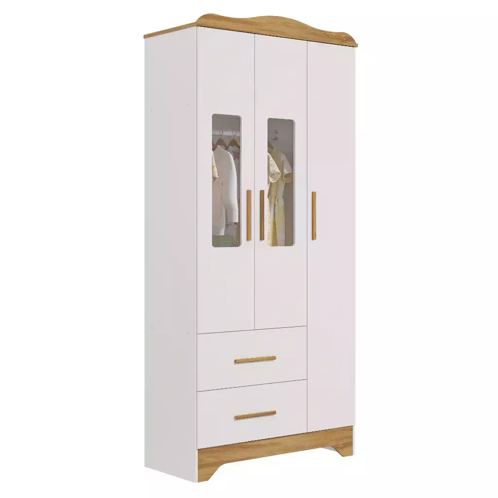 Guarda Roupa Infantil Moveis Peroba Clara Provençal MDF