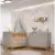 Quarto Bebe Berço e Cômoda MDF Dorabelly Bis com Colchão - DORALAR MOVEIS E ELETRO LTDA
